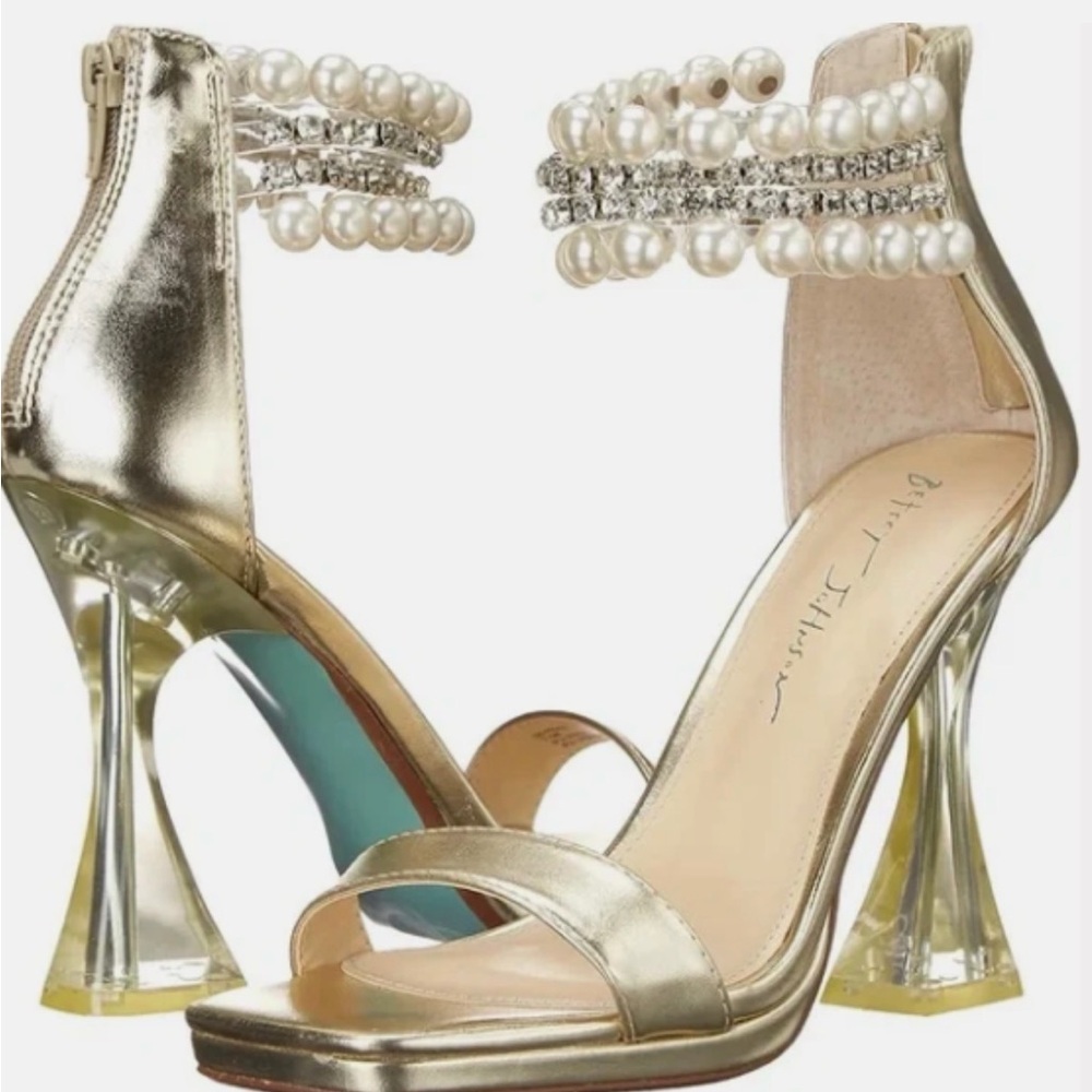 Pearl-Embellished Betsey Johnson Heels  - 7.5 women’s